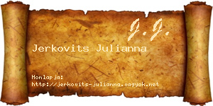 Jerkovits Julianna névjegykártya